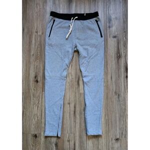 Fear of God Essentials FOG Joggers Sweatpants Men L Gray Drawstring Zip Pockets